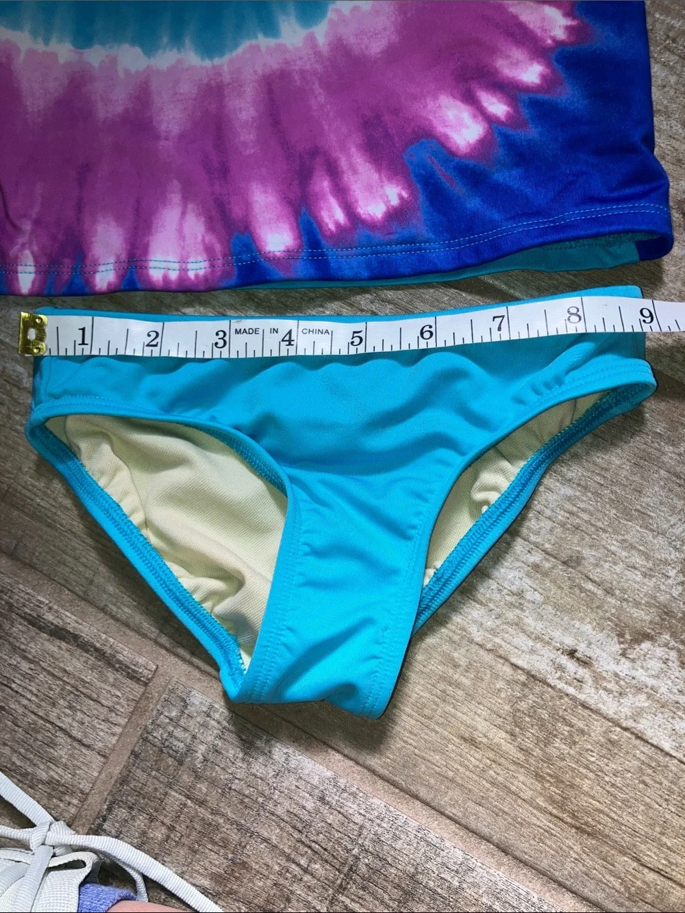 LANDS END GIRLS Tie-Dye Tankini Swim Set